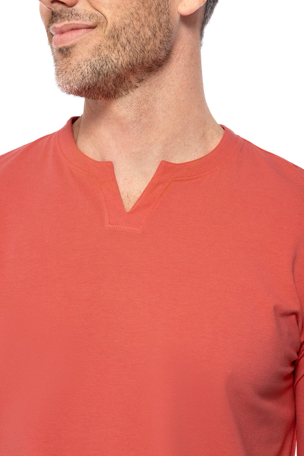 Men's Normandy Isles Notch Neck Tee  |  Vivid Coral