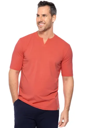 Men's Normandy Isles Notch Neck Tee  |  Vivid Coral