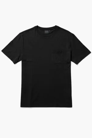 Men's Pima Crew Pocket Tee | Black | Richer Poorer