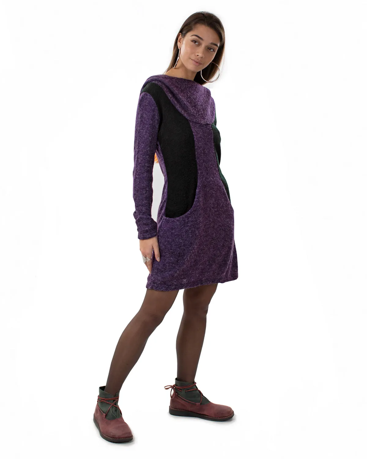 Neptune Dress Purple/Black