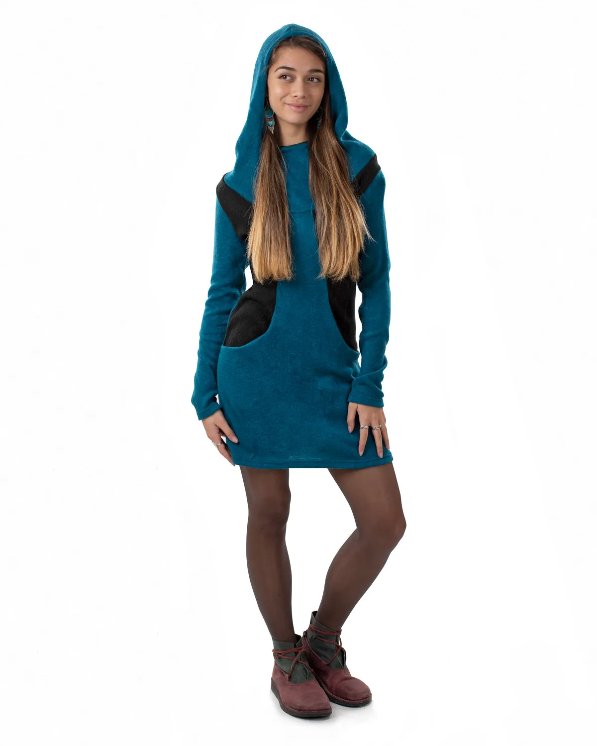 Neptune Dress Teal/Black