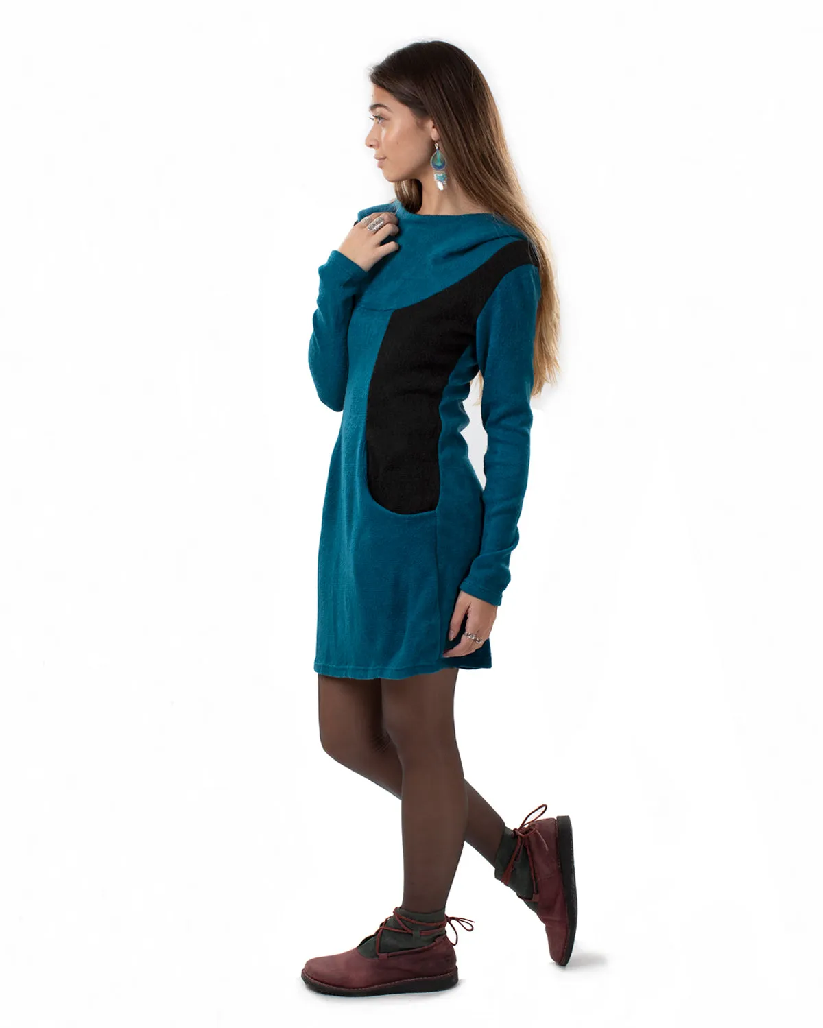 Neptune Dress Teal/Black