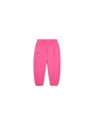 Pangaia x Haroshi BE@RBRICK™ Kids Track Pants—flamingo pink