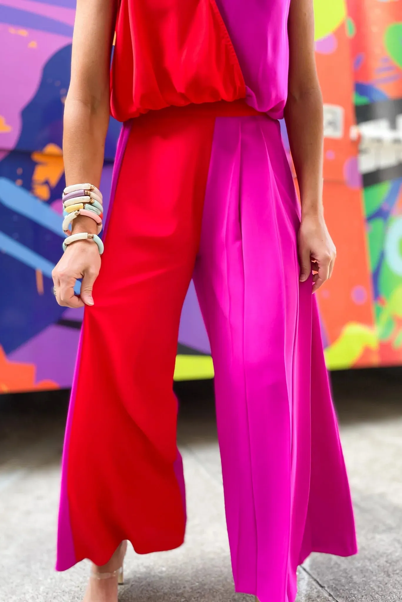 Pink and Red Combo Pants