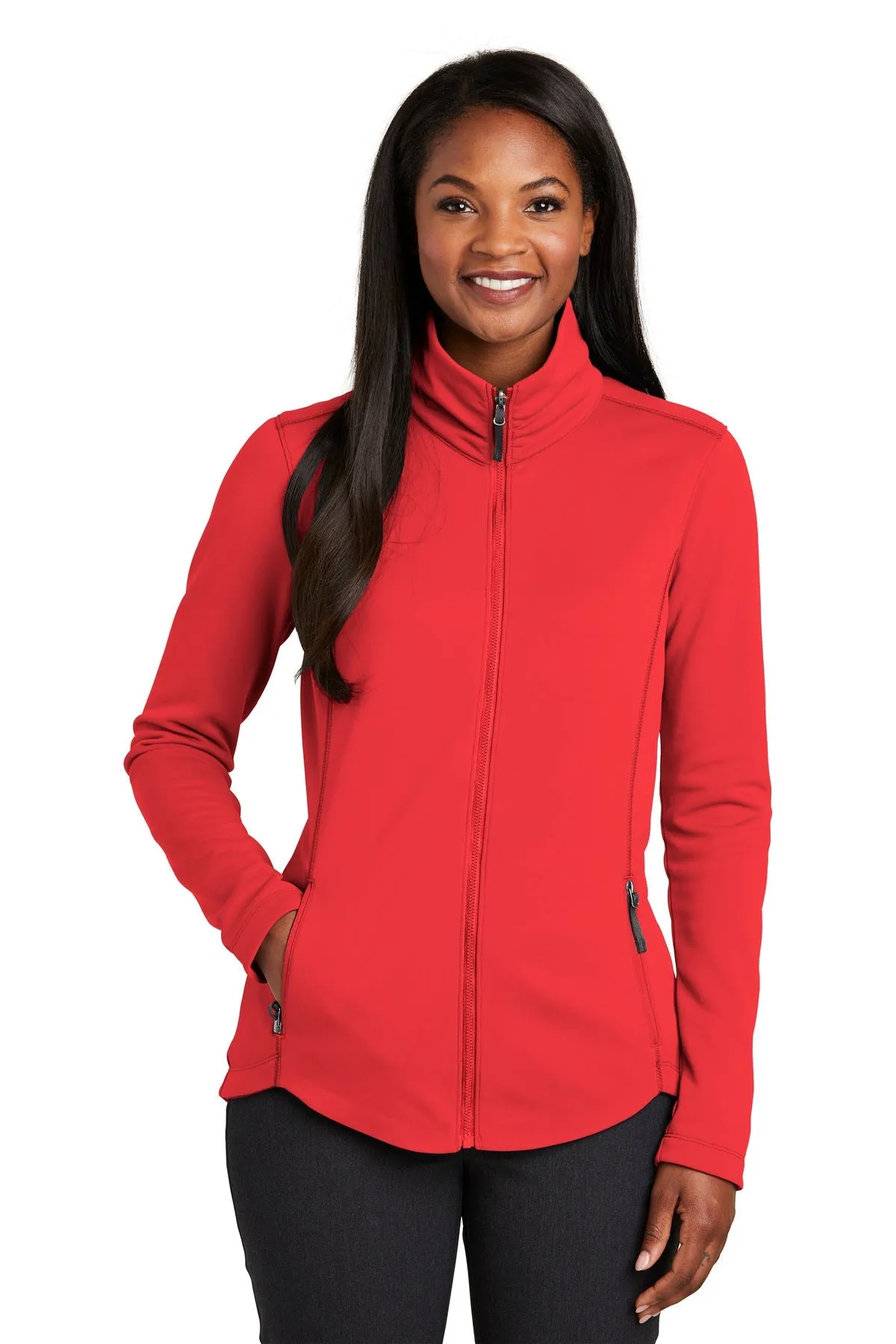 Port Authority Ladies Collective Customized Smooth Fleece Customized Jackets, Red Pepper