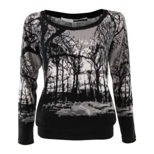 Printed Pullover - Winter Trees