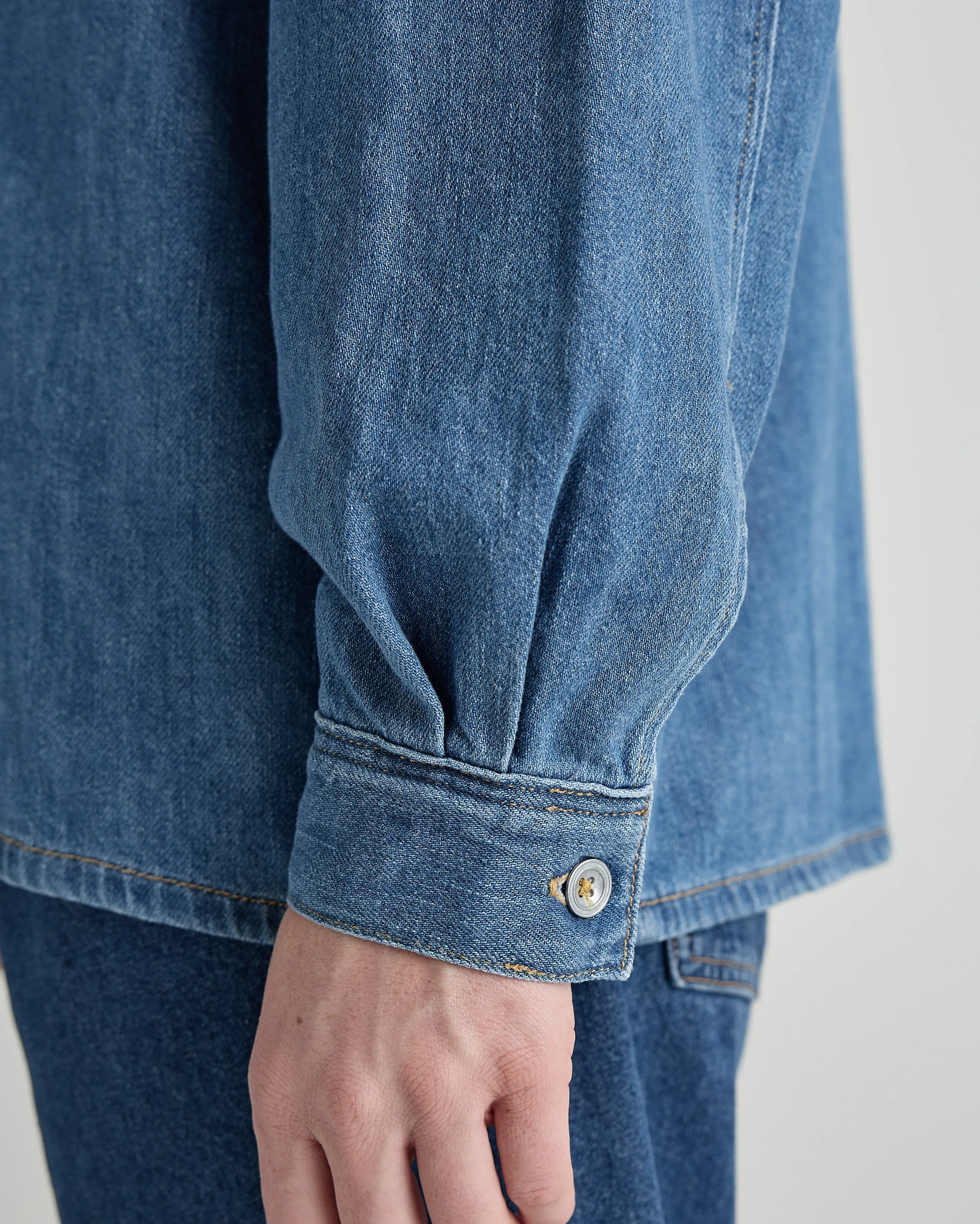 Reese Denim Shirt - Medium Stone