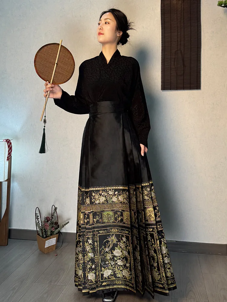 Shan Ping 扇屏 Folding Screen Ming Dynasty Mamian Skirt