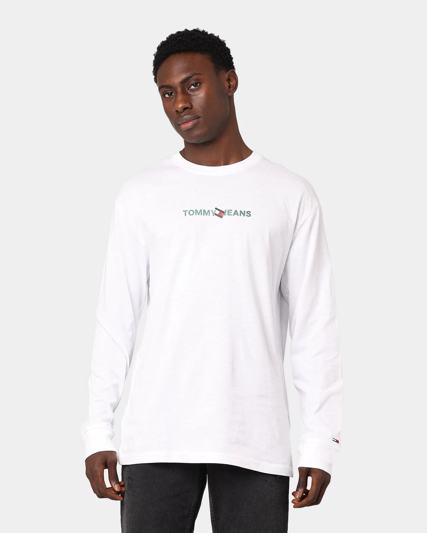 Tommy Jeans Vertical Tommy Logo Tee White