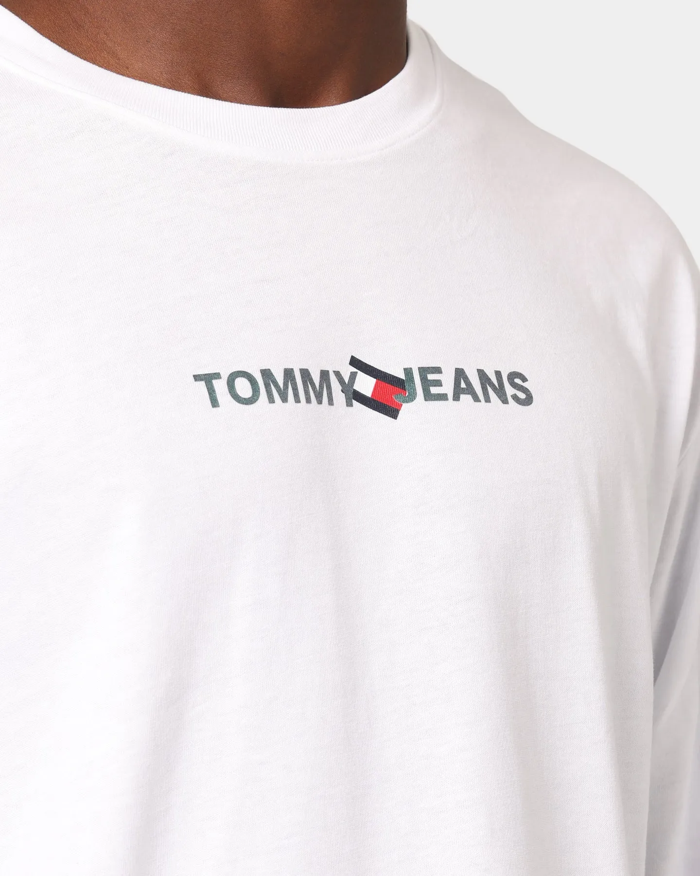 Tommy Jeans Vertical Tommy Logo Tee White