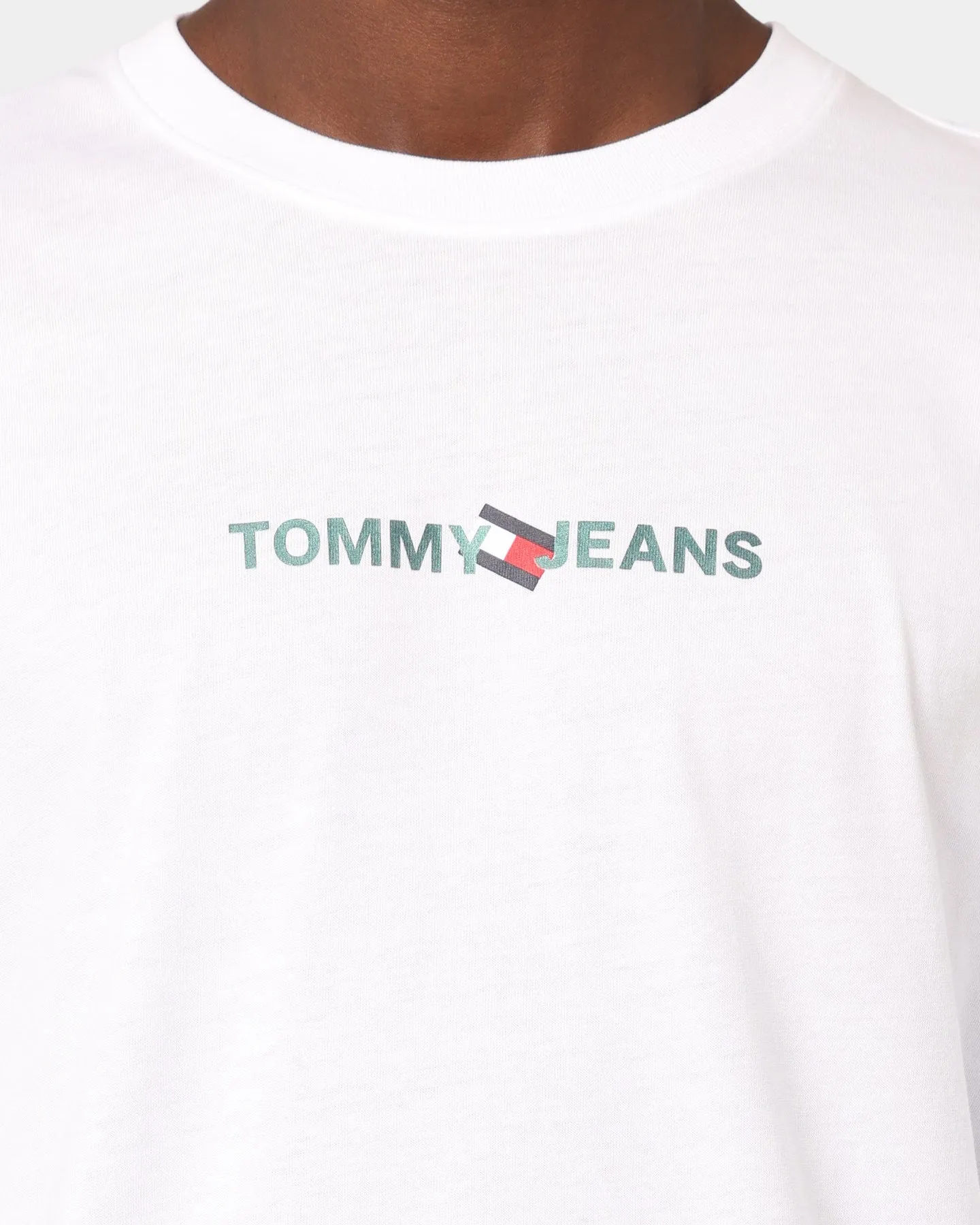 Tommy Jeans Vertical Tommy Logo Tee White