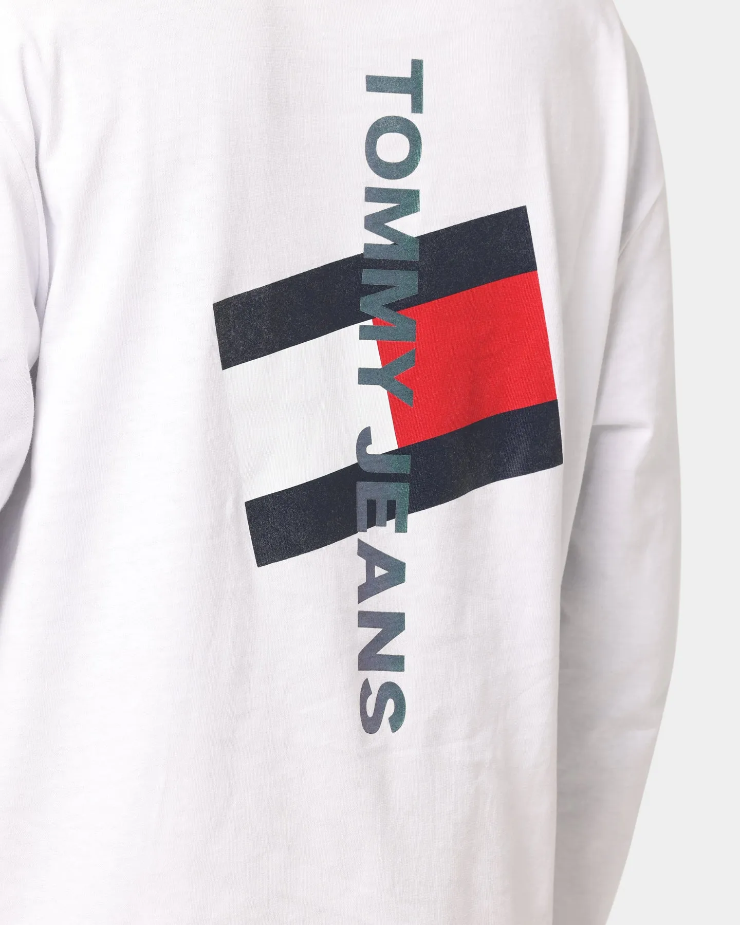 Tommy Jeans Vertical Tommy Logo Tee White