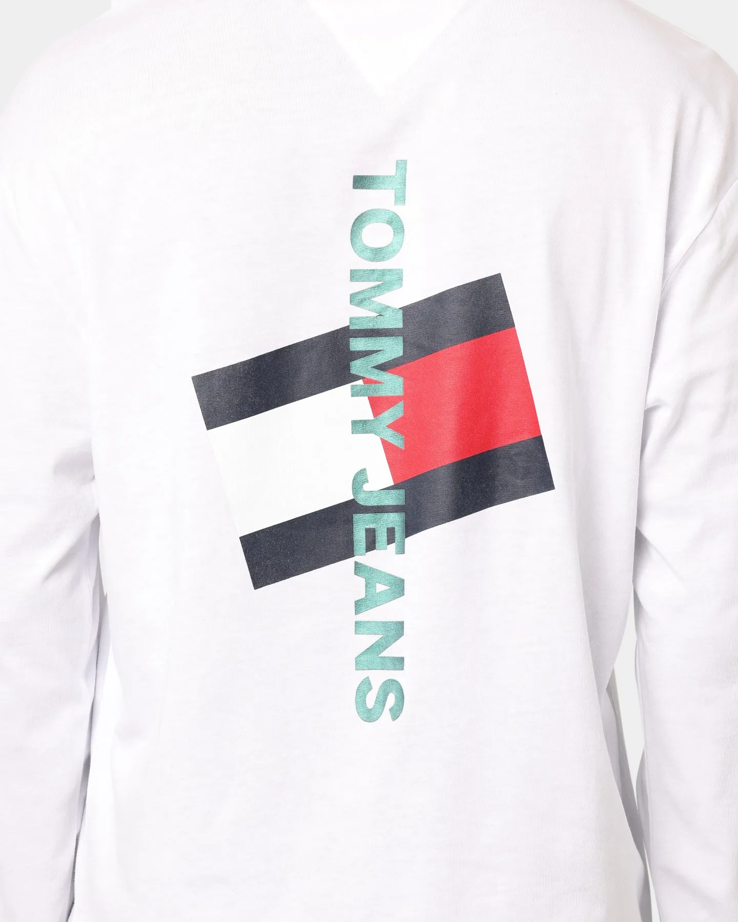 Tommy Jeans Vertical Tommy Logo Tee White