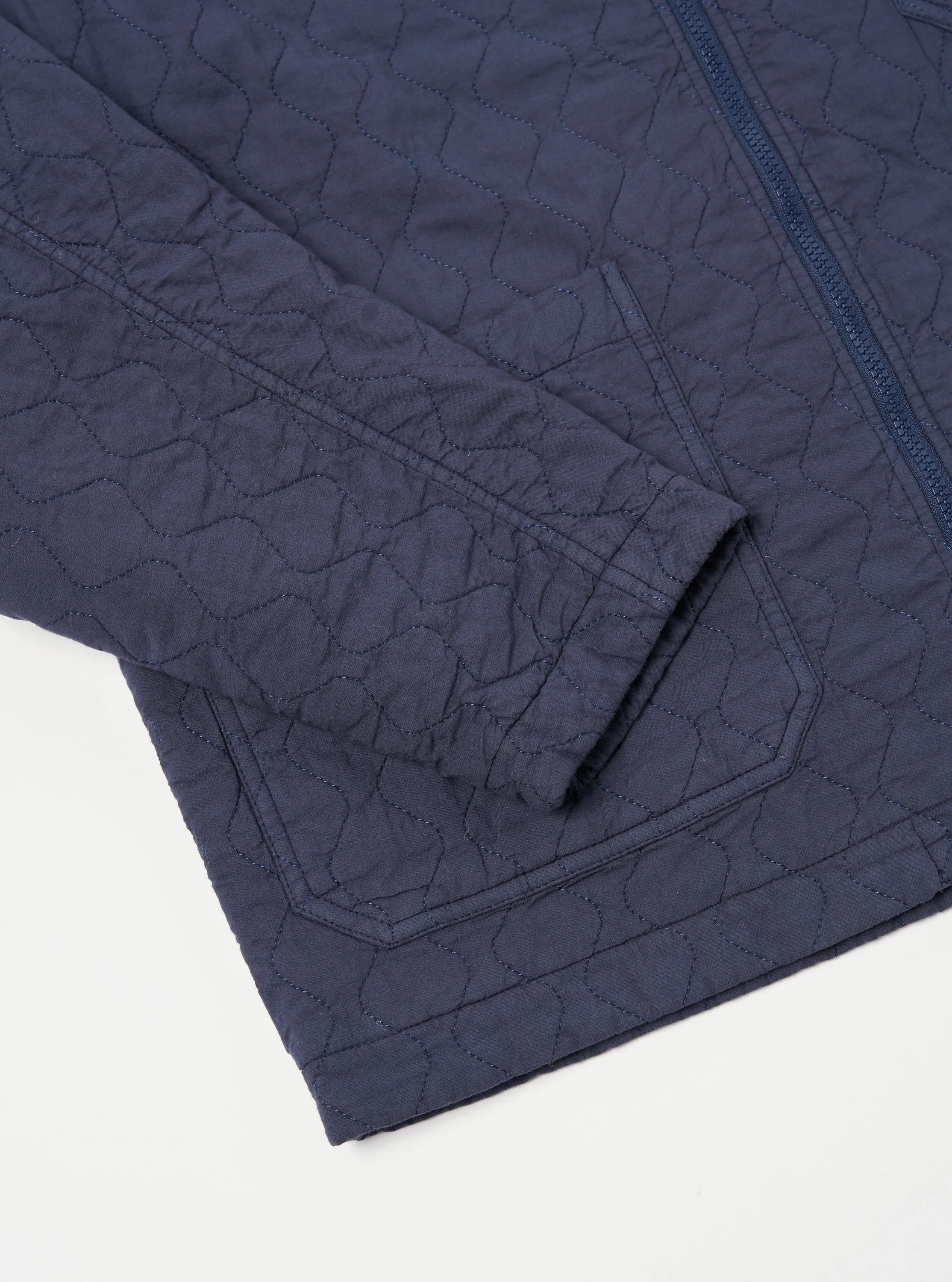 Universal Works Gower Jacket in Dark Navy Quilt Cotton