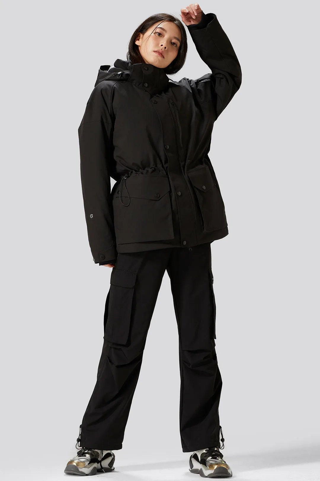 Water Resistant Puff Winter Jacket with Hoodie