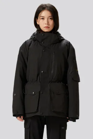 Water Resistant Puff Winter Jacket with Hoodie