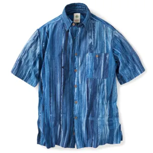 Waterscape Short-Sleeve Batik Shirt