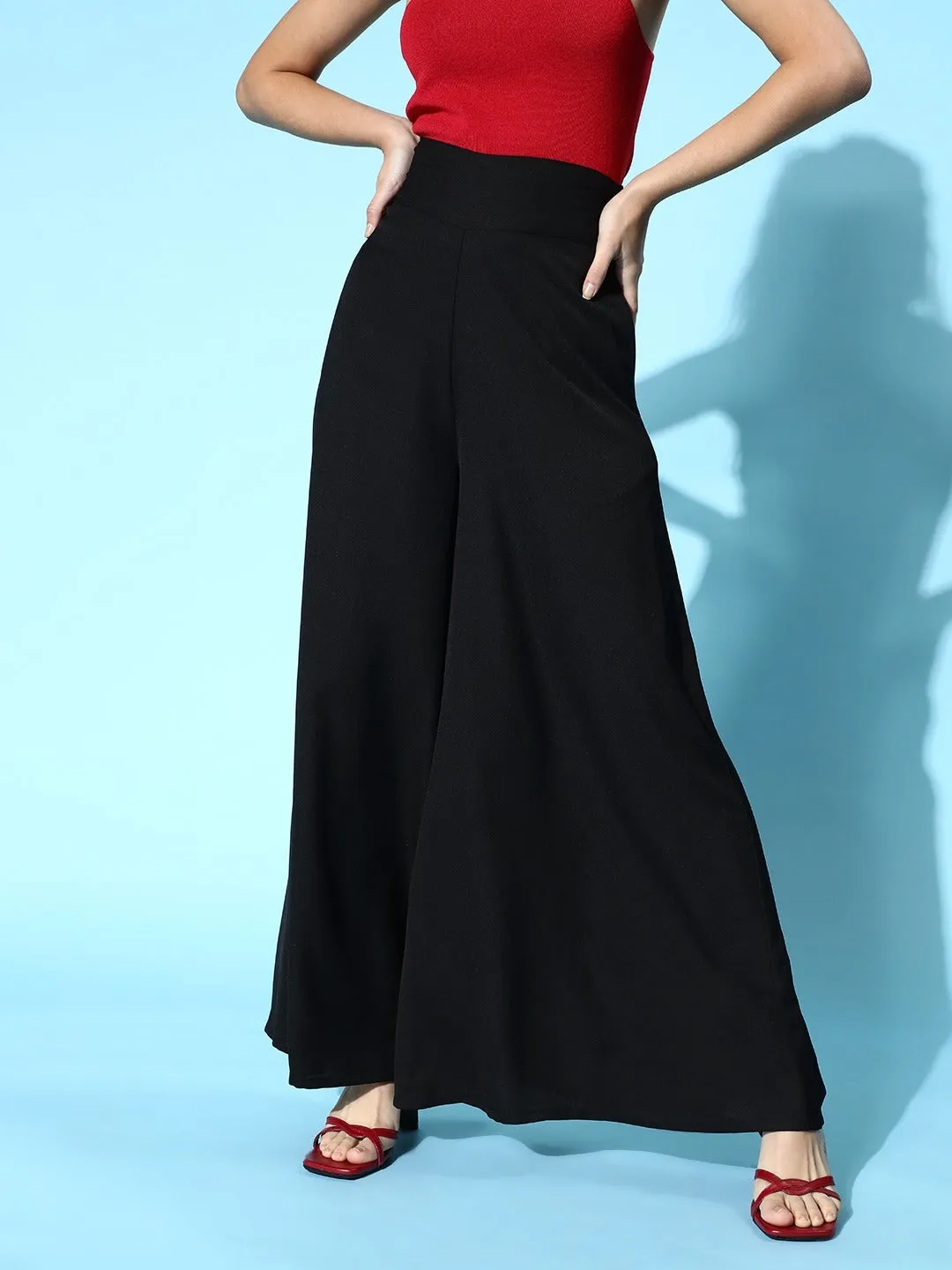 Women Black Wide Leg Pants