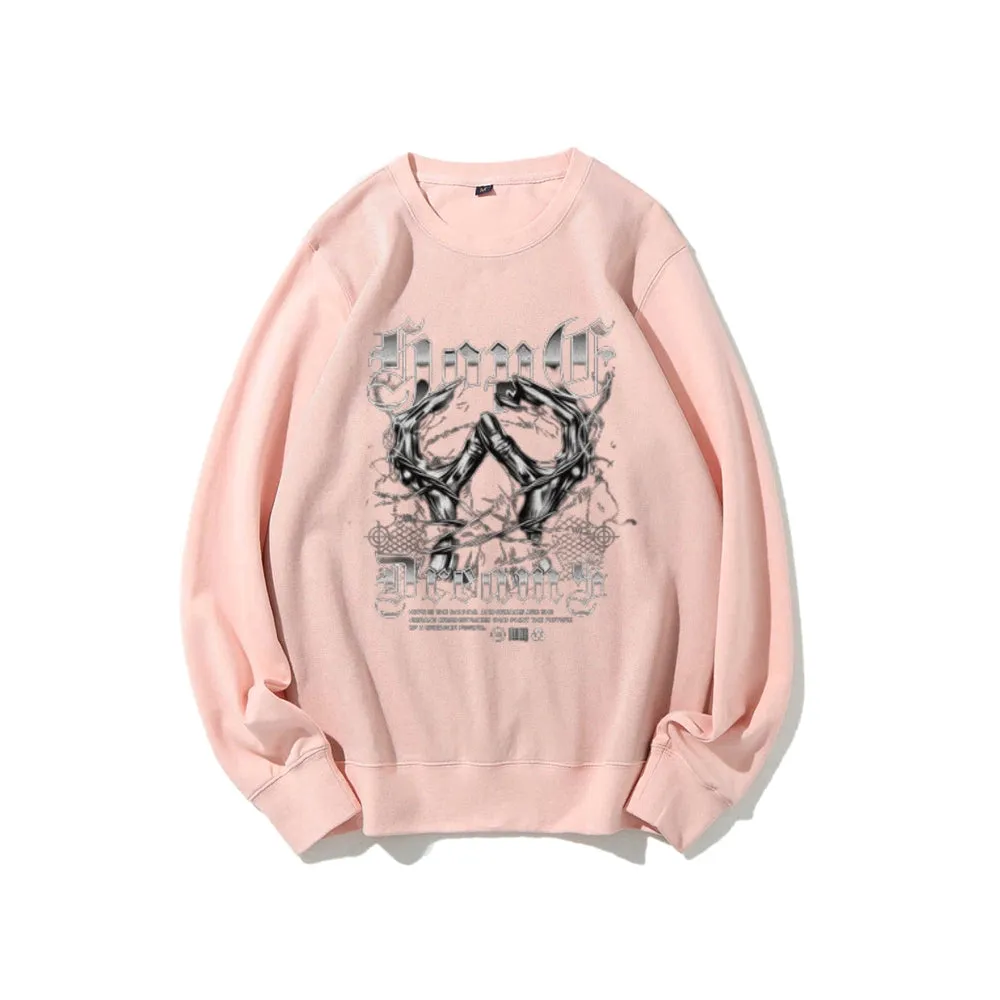 Women Vintage Darkness Graphic Sweatshirts