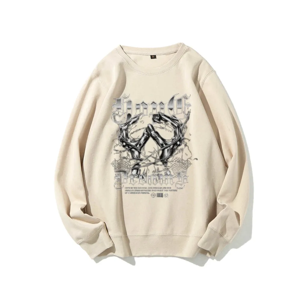 Women Vintage Darkness Graphic Sweatshirts