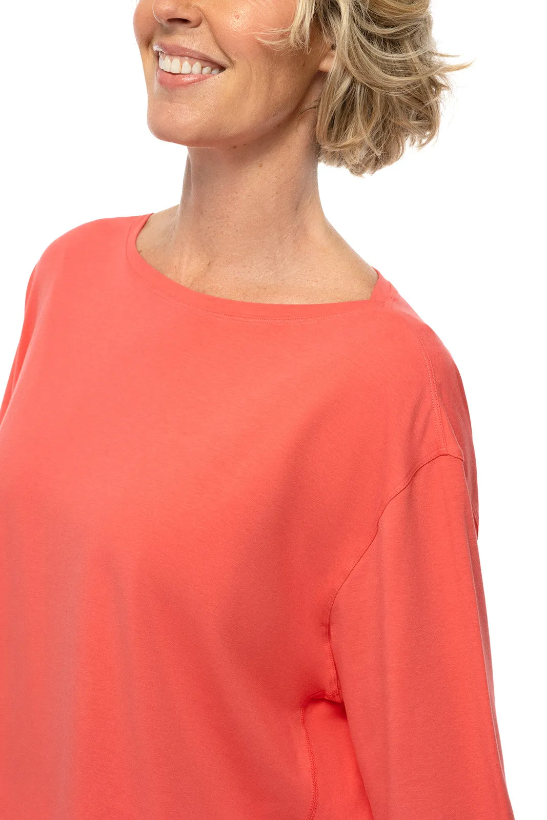 Women's West Palm Drape Tee  |  Vivid Coral