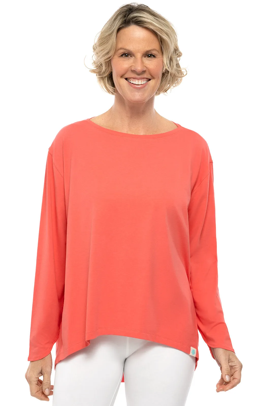 Women's West Palm Drape Tee  |  Vivid Coral