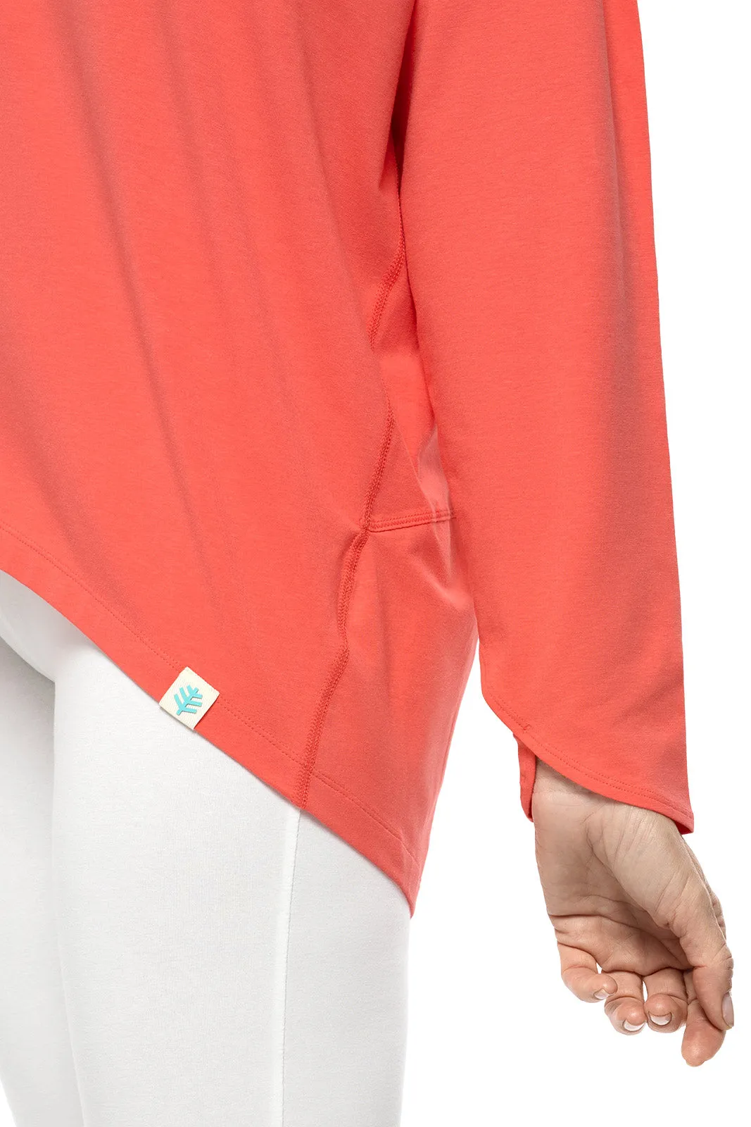 Women's West Palm Drape Tee  |  Vivid Coral