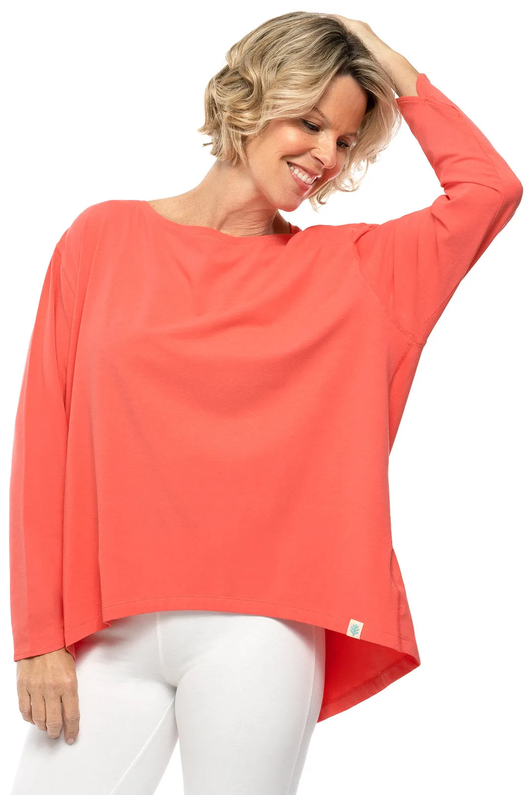 Women's West Palm Drape Tee  |  Vivid Coral