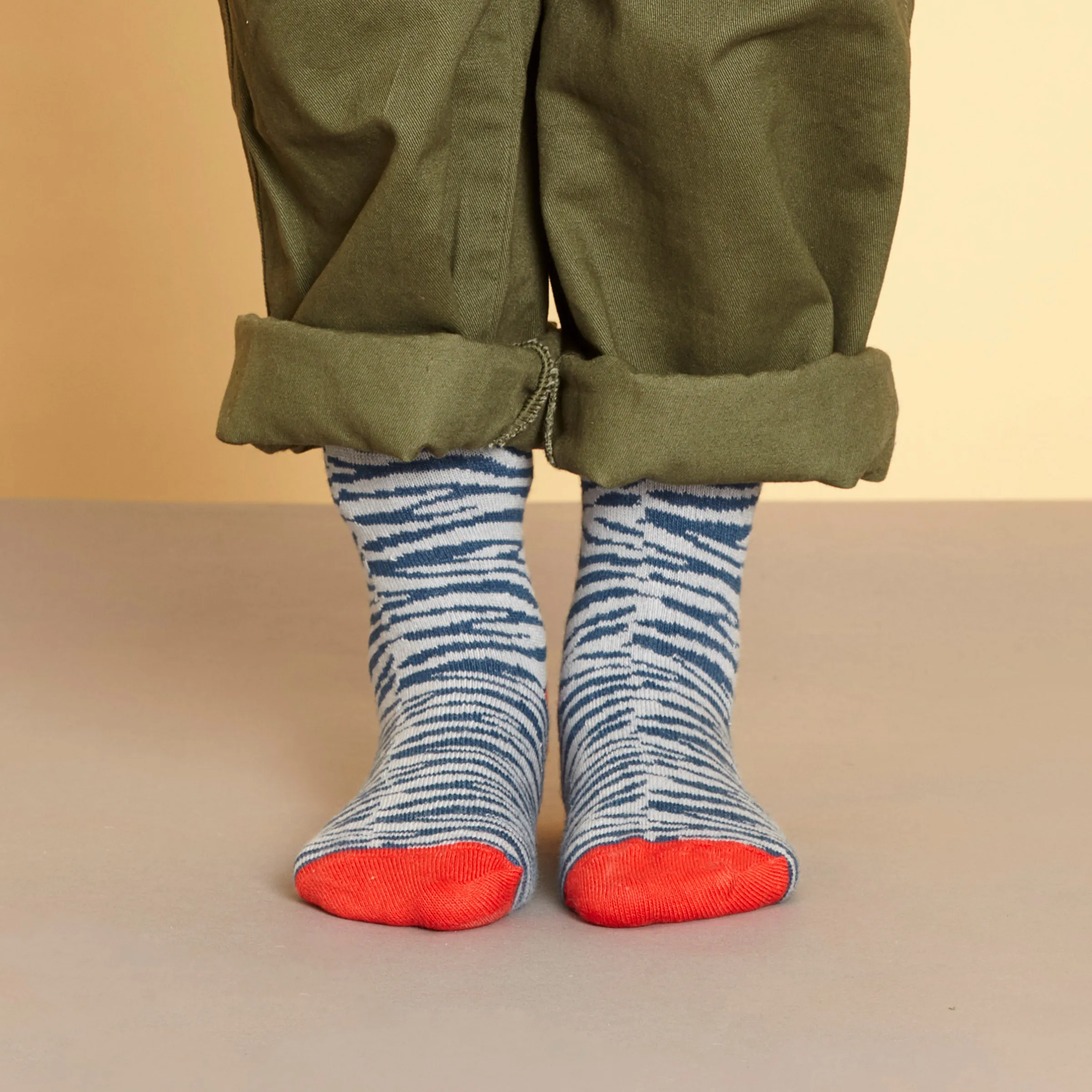 Zebra Print Kids' Cotton Knee Socks - AGE 2-4 YEARS ONLY